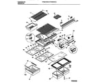 Frigidaire FPGS19TIAW4 shelves, controls, divider, mullion diagram