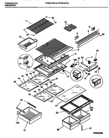 Shelves, controls, divider, mullion