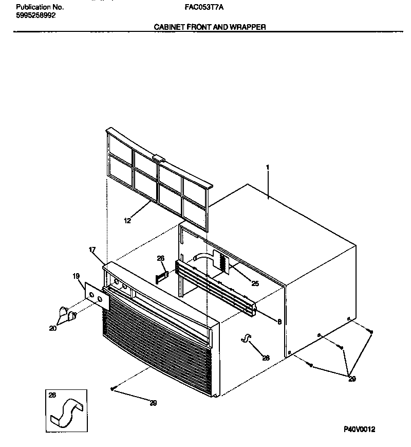 Cabinet front and wrapper