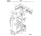Frigidaire FRT18BRBD2 cabinet with fan assembly diagram