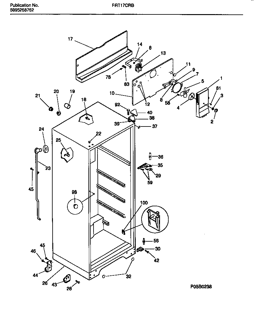 CABINET WITH FAN ASSEMBLY