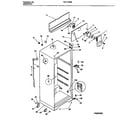 Frigidaire FRT17CRBW2 cabinet with fan assembly diagram