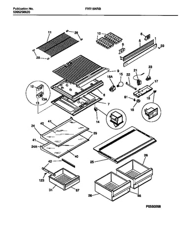 Shelves, controls, divider, mullion