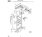Frigidaire FRT13CRBW1 cabinet w/fan assembly diagram