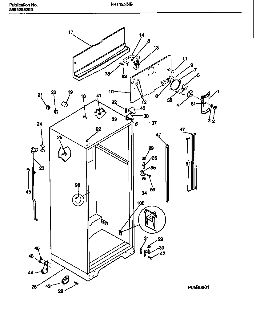 Cabinet w/fan assembly