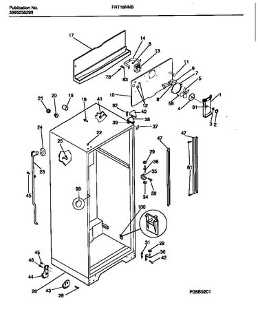 Cabinet w/fan assembly