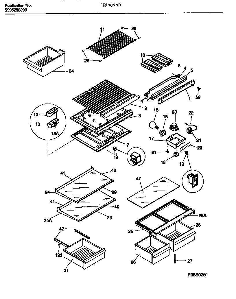 Shelves, controls, divider, mullion