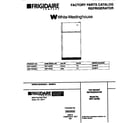 White-Westinghouse WRT15DRBD1 cover page diagram