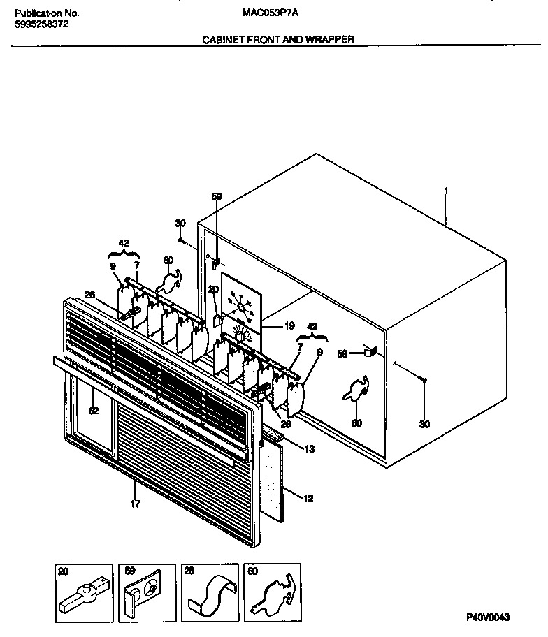 Cabinet front and wrapper
