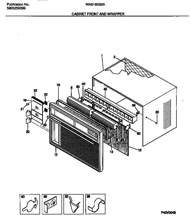 Cabinet front and wrapper