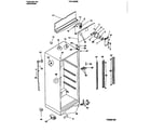 Frigidaire FRT18QRBD2 cabinet w/fan assembly diagram