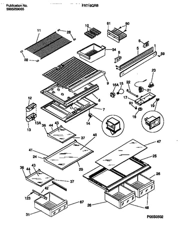 Shelves, controls, divider, mullion