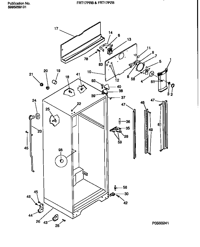 Cabinet w/fan assembly