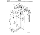 Frigidaire FRT18NNBD2 cabinet w/fan assembly diagram