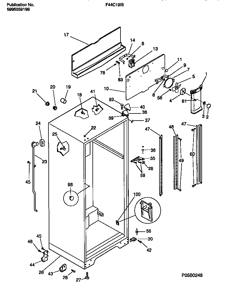 Cabinet w/ fan assembly