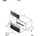 White-Westinghouse WAC051T7Z5 cabinet front and wrapper diagram