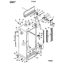 Frigidaire FRT18PRAW4 cabinet w/ fan assembly diagram