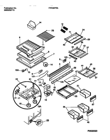 Shelves, controls, divider, mullion