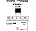 Tappan 31-2649-00-07 electric range diagram
