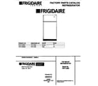 Frigidaire FRT17JRBD2 cover page diagram