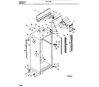 Frigidaire FRT17JRBD2 cabinet with fan assembly diagram