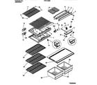 White-Westinghouse PRT154MCD4 shelves, controls, divider, mullion diagram