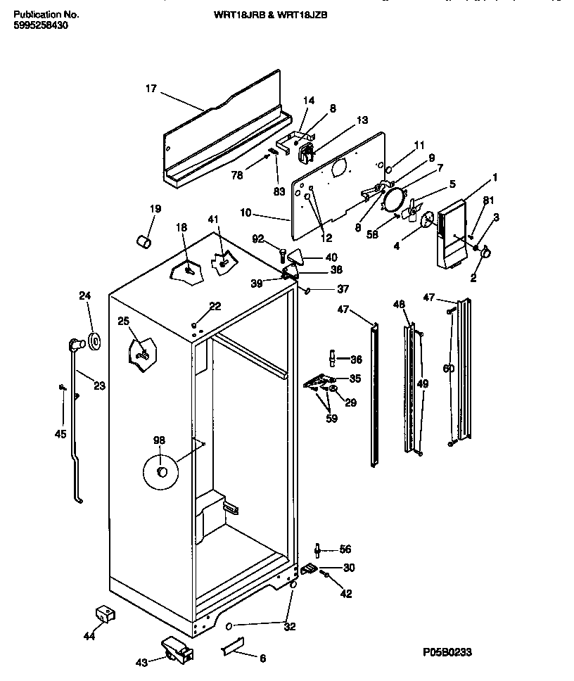 Cabinet w/fan assembly