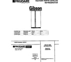 Gibson GRS20PRBD0 side by side refrigerator diagram