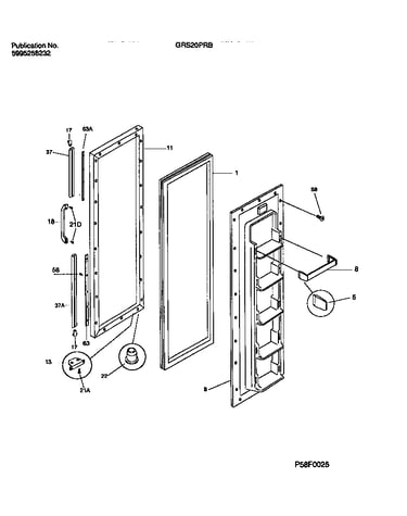 Freezer door section