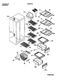 Shelves, water tank, 3-door mullion