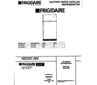Frigidaire FRT18JRBW1 top mount refrigerator diagram