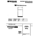 White-Westinghouse WRT17NRBW2 top mount refrigerator diagram