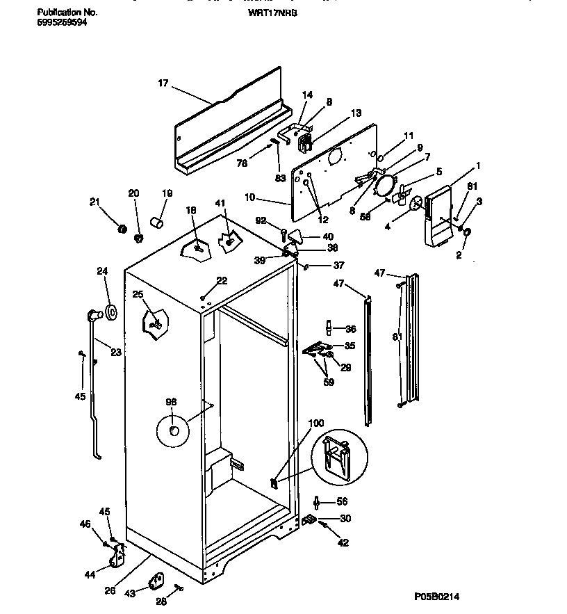 Cabinet w/fan assembly