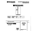 Frigidaire FRS22VSBD0 side by side refrigerator diagram