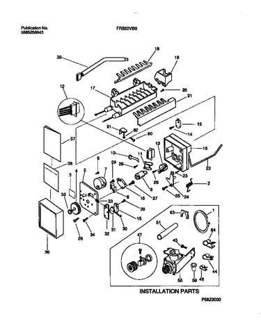 Ice maker & installation components