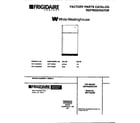 White-Westinghouse WRT19GRBW2 top mount refrigerator diagram
