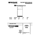 White-Westinghouse PRT134PCD3 top   mount refrigerator diagram