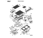 Frigidaire FPGC21TAW3 shelves, controls, divider, mullion diagram