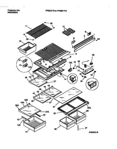 Shelves, controls, divider, mullion