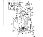 Frigidaire WA7200AWW3 cabinet, top panel, base diagram