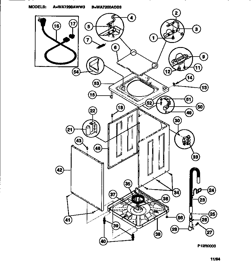 Cabinet, top panel, base
