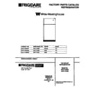 White-Westinghouse WRT17DRBD2 top mount refrigerator diagram