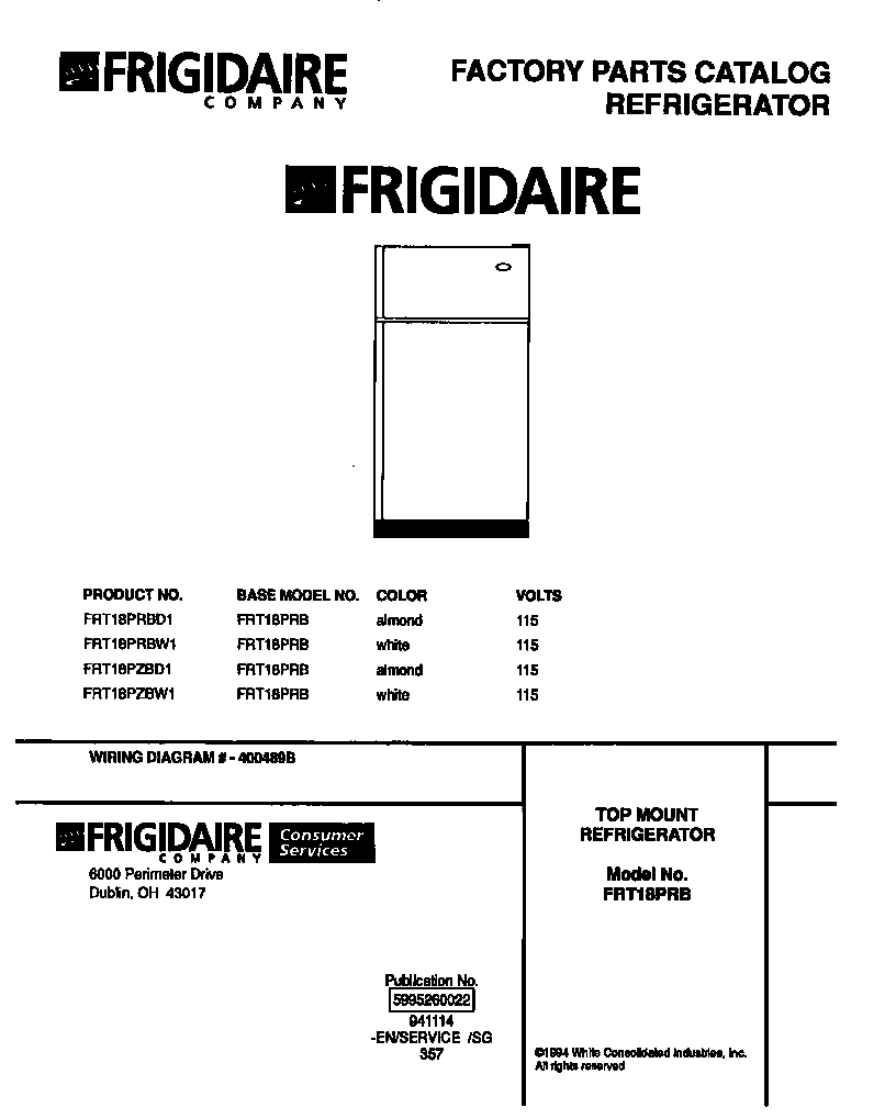 Top mount refrigerator