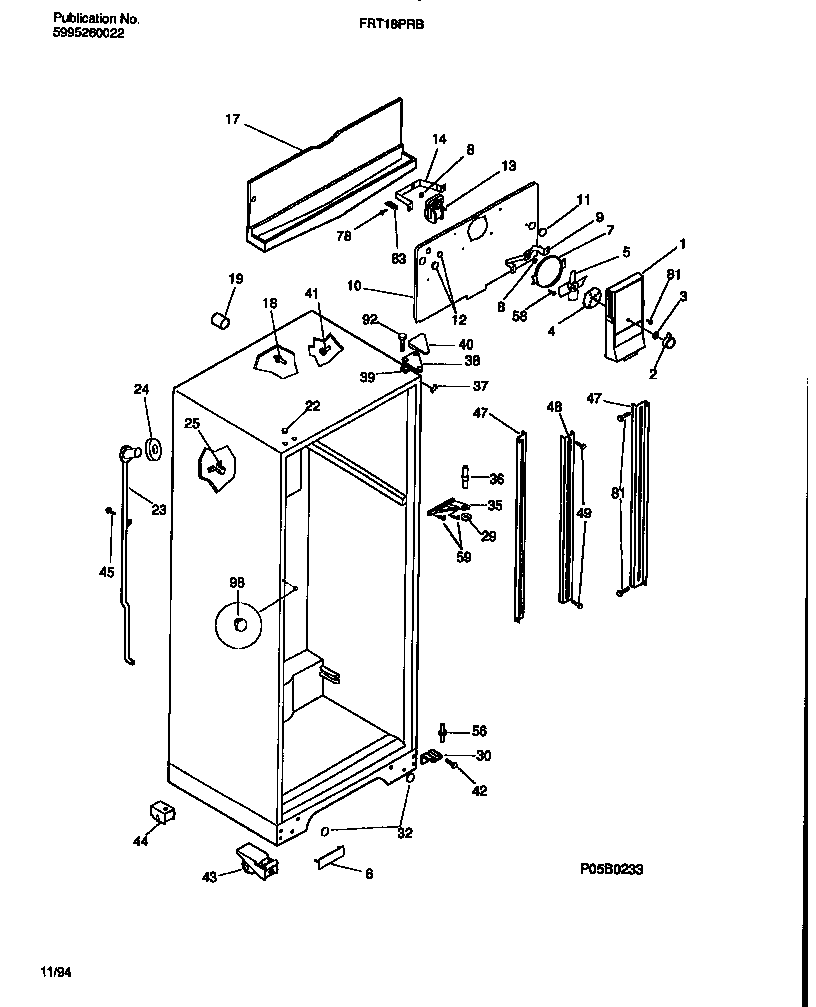 Cabinet w/fan assembly