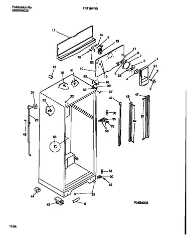 Cabinet w/fan assembly