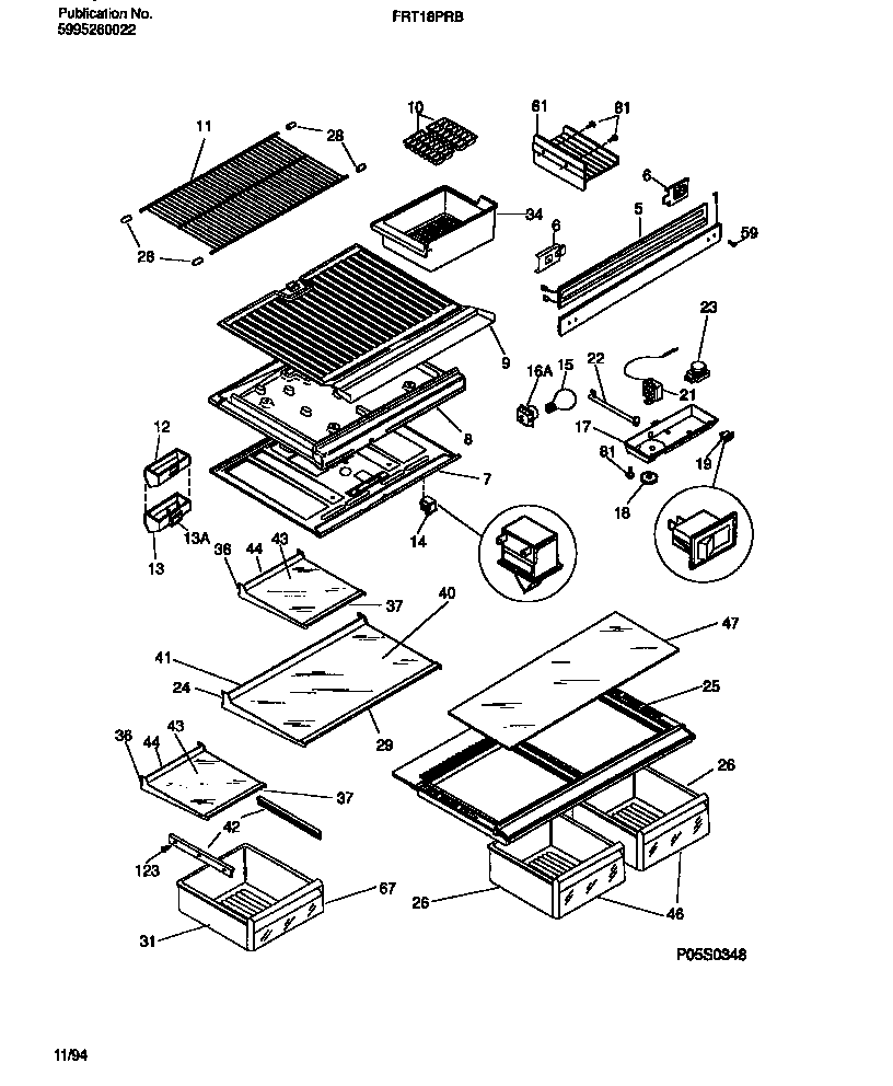 Shelves, controls, divider, mullion