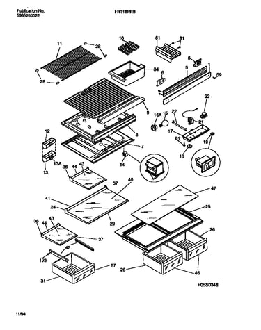 Shelves, controls, divider, mullion