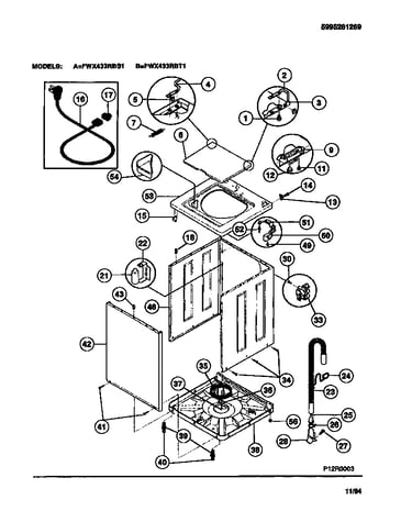 Cabinet, top panel, base