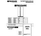 Frigidaire FRS26XRAW1 side by side refrigerator diagram