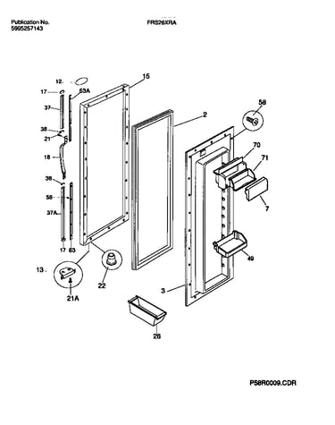 Refrigerator door section